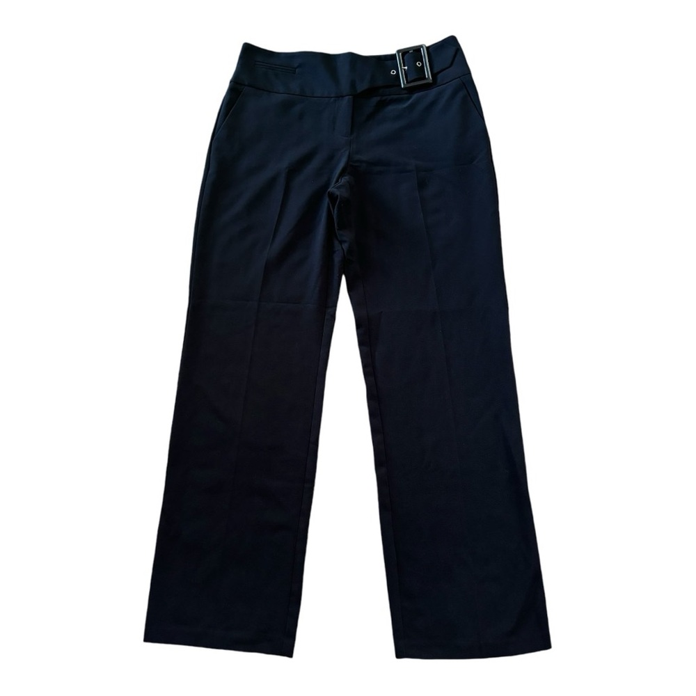 Cato Black Straight Leg Pants With Side Buckle Women’s Size 10
